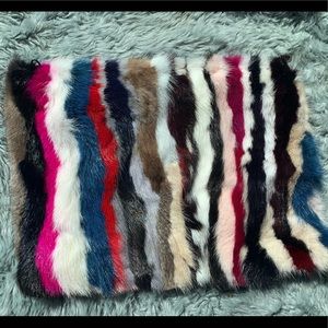 Handmade mink fur clutch